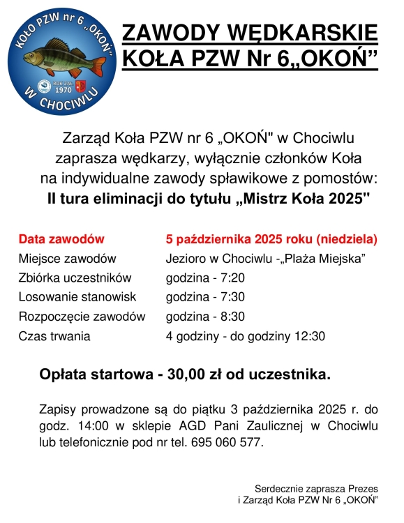 Zapraszamy na II turę eliminacji do tytułu „Mistrz Koła 2025" 